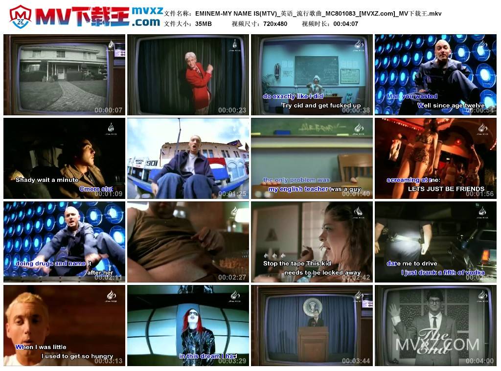 EMINEM-MY NAME IS(MTV)_英语_流行歌曲_MC801083